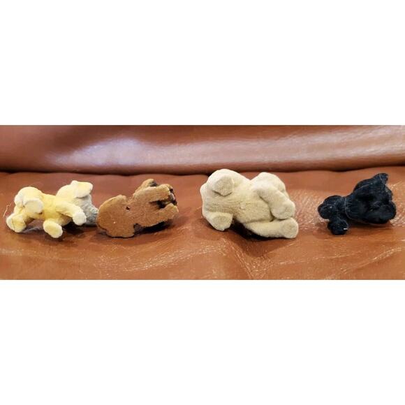 Puppy In My Pocket Set Of 4 Flocked Dogs Collectible Toy Figures Replacements - Picture 5 of 8